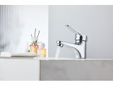 Watch image 16 One handle brass basin faucet D40, Crocus series, chrome, a-five