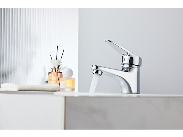 Image 16 One handle brass basin faucet D40, Crocus series, chrome, a-five