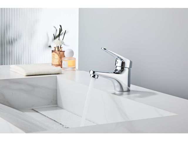 Image 15 One handle brass basin faucet D40, Crocus series, chrome, a-five