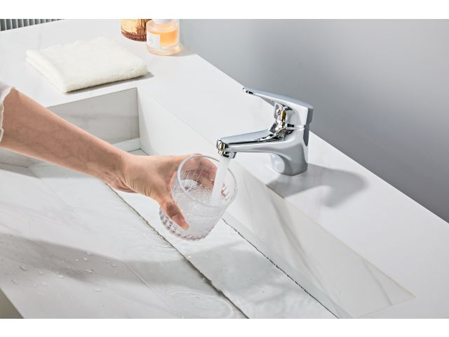 Image 19 One handle brass basin faucet D40, Crocus series, chrome, a-five