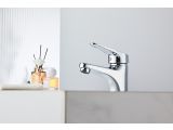 Watch image 13 One handle brass basin faucet D40, Crocus series, chrome, a-five