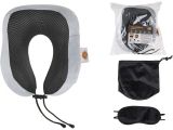 Travel pillow memory foam, set (sleep mask, case), grey, ARIZONE