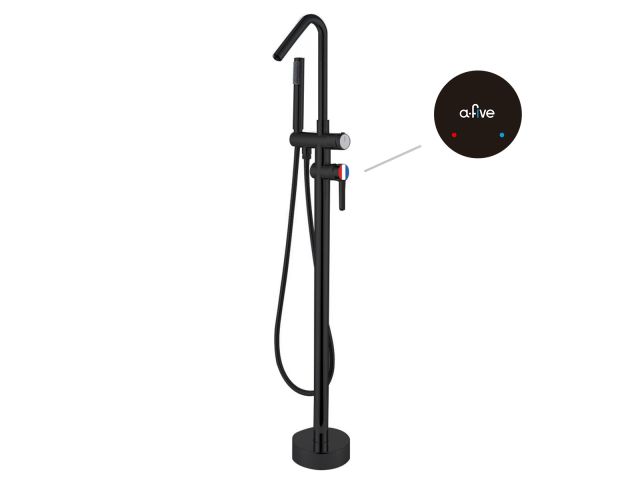 One handle brass bath faucet D35, Lotus series, black, a-five