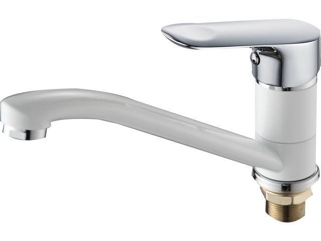 One handle (D35) zinc kitchen faucet, white, ECONOCE