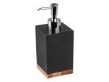 Soap dispenser WOOD BLISS, black, PERFECTO LINEA