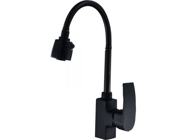 One handle (D35) zinc kitchen faucet, black, ECONOCE