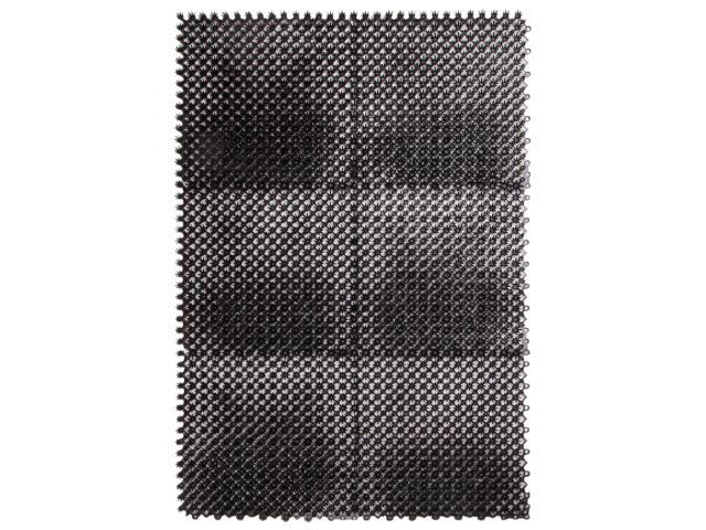 Door mat, 43x64 cm., &quot;Grass&quot;, black, PERFECTO LINEA