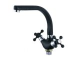 Two handle zinc kitchen faucet, black, ECONOCE