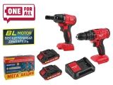 Set of cordless tools WORTEX screwdriver BD 1820 Li + impact wrench CWR 0318 ALL1