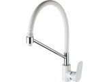 One handle (D35) zinc kitchen faucet, white, ECONOCE