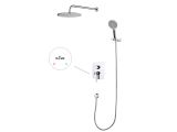 One handle brass shower system D35, Lotus series, chrome, a-five