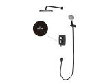 One handle brass shower system D35, Lotus series, black, a-five