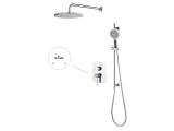 One handle brass shower system D35, Lotus series, chrome, a-five