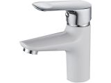 One handle (D35) zinc basin faucet, white, ECONOCE