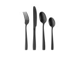 Cutlery set, 24 pieces, black matte, Majestic series, PERFECTO LINEA