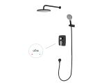 One handle brass shower system D35, Rose series, black + white, a-five
