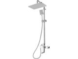 One handle brass shower system D35, Camellia series, chrome, a-five