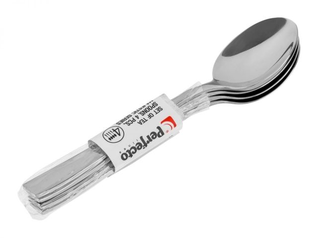 Set of tea spoons, 4 pcs.,  glossy, Majestic series, PERFECTO LINEA