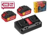 Starter kit WORTEX 2x4A*h battery + charger 2x2 A ALL1