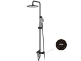 One handle brass shower system D35, Lotus series, black, a-five