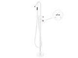 One handle brass bath faucet D35, Lotus series, white, a-five
