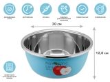 Whipping bowl, stainless steel,diаm. 30 cm, apple, Romantic life series, PERFECTO LINEA