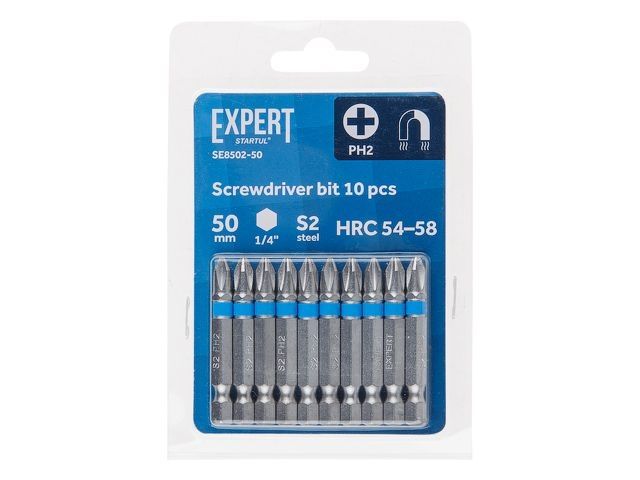 Screwdriver bits PH2 50mm 10pcs EXPERT STARTUL