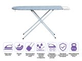 Ironing board Basic 4, 1070x300 mm, with iron stand, PERFECTO LINEA