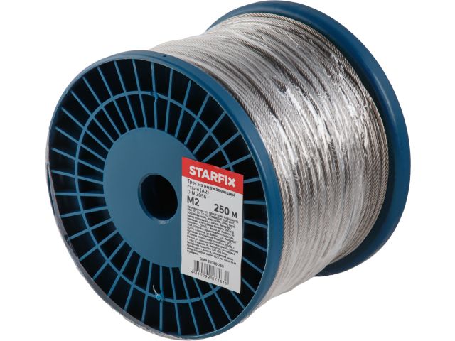 Wire rope М2 SS304(А2) DIN 3055 (250m/reel) STARFIX