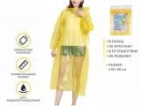 Poncho raincoat with sleeves, yellow, PERFECTO LINEA