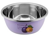 Whipping bowl, stainless steel,diаm. 28 cm, plum, Romantic life series, PERFECTO LINEA
