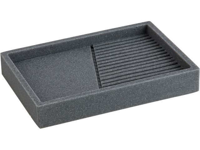 Soap dish ELEMENT, grey, PERFECTO LINEA