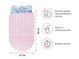 Bath mat, oval 66x37 cm, pink, PERFECTO LINEA