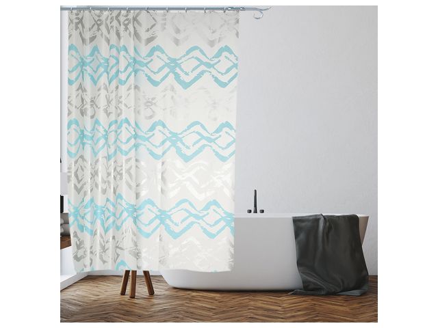 Shower curtain (12 rings included), 180x180 cm, Secret, sea wave, PERFECTO LINEA