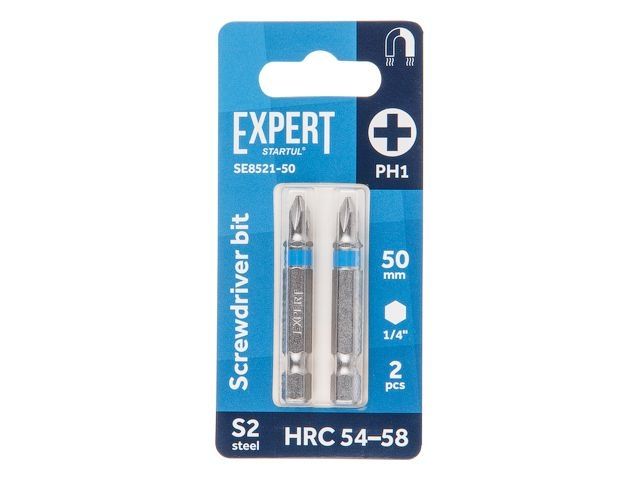 Screwdriver bits PH1 50mm 2pcs EXPERT STARTUL