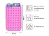 Bath mat, rectangular with bubbles, 66x37 cm, pink, PERFECTO LINEA