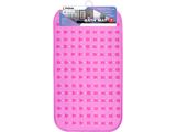 Bath mat, rectangular with bubbles, 66x37 cm, pink, PERFECTO LINEA