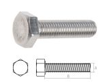 Hex bolt М10х60 SS304(А2) DIN 933 (50  pcs) STARFIX