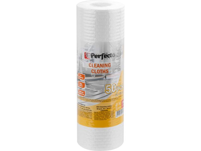 Moisture absorbent cloths, roll 50 pcs., 25x25 cm, cellulose, PERFECTO LINEA
