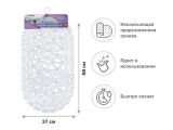 Bath mat, oval with starfish, 68x37 cm, transparent, PERFECTO LINEA