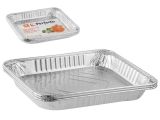 Aluminium foil pans, rectangular, 3 pcs., 32.5 x 26.3 x 4.3 cm., PERFECTO LINEA
