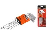 Hex wrench set 9pcs long type with ball PRO STARTUL