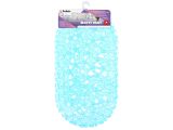 Bath mat, oval with starfish, 68x37 cm, blue, PERFECTO LINEA
