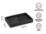 Soap dish ELEMENT, black, PERFECTO LINEA