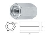 Hex coupling nut М6 zp (3000 pcs/carton) STARFIX