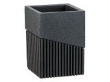Toothbrush cup ELEMENT, black, PERFECTO LINEA