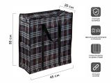 Shopping bag with a zipper, checkered, 45x50x20 cm, PERFECTO LINEA