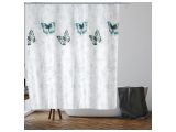 Shower curtain (12 rings included), 180x180 cm, Harmony, butterflies, PERFECTO LINEA