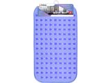 Bath mat, rectangular with bubbles, 66x37 cm, blue, PERFECTO LINEA