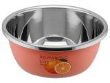 Whipping bowl, stainless steel,diаm. 26 cm, orange, Romantic life series, PERFECTO LINEA